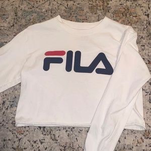 Fila cropped long sleeve tee